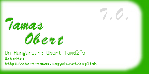 tamas obert business card